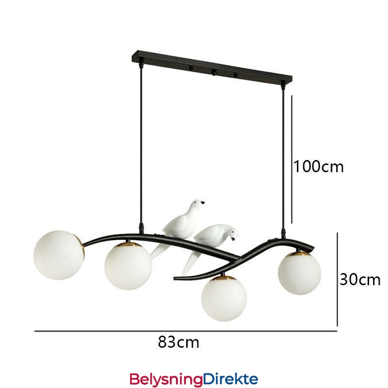 Moderne Minimalistisk Grenpendellampe Med 4 Lamper