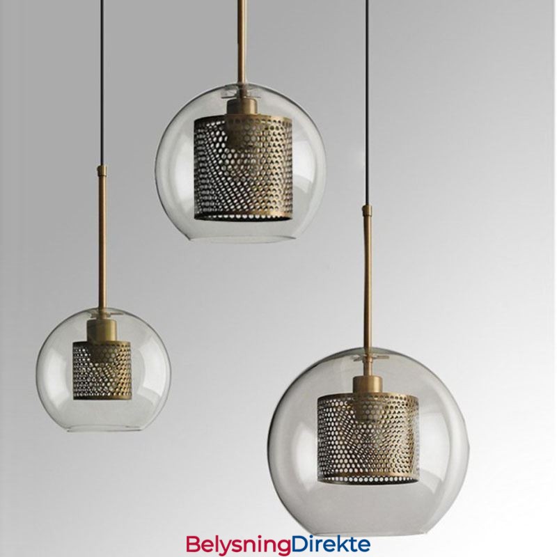 Minimalistisk Glassklyngependellampe Med 3 Lys, Taklampeøy