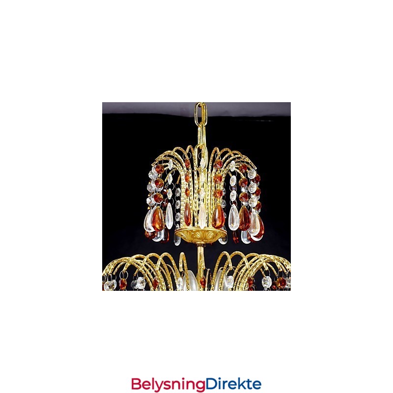 Tradisjonell Klassisk Krystallmaling Metalllysekrone