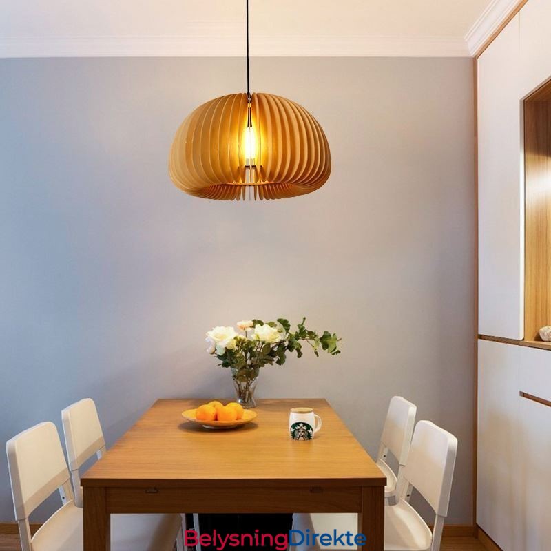 Retro-Stil Pendellampe I Basswood, Gresskarpendellampe