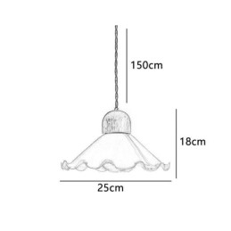 Moderne Blonde Glass Pendellampe Enkelt Hode Pendellampe