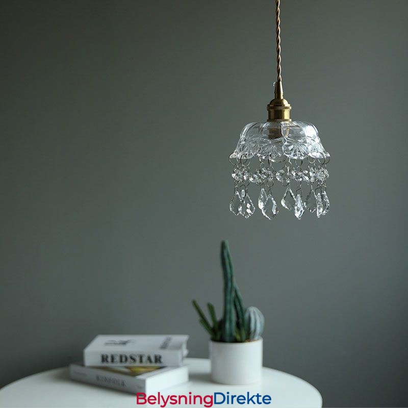 Elegant Glass Pendellampe Med Enkelt Hode, Mini-Pendellampe