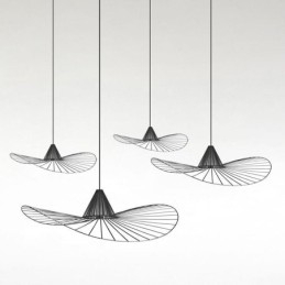 Jernpendellampe Enkel Stråhattlampe 1 Lys