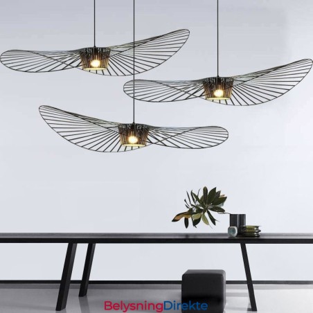 Jern Pendellampe Stråhattlampe 1 Lys