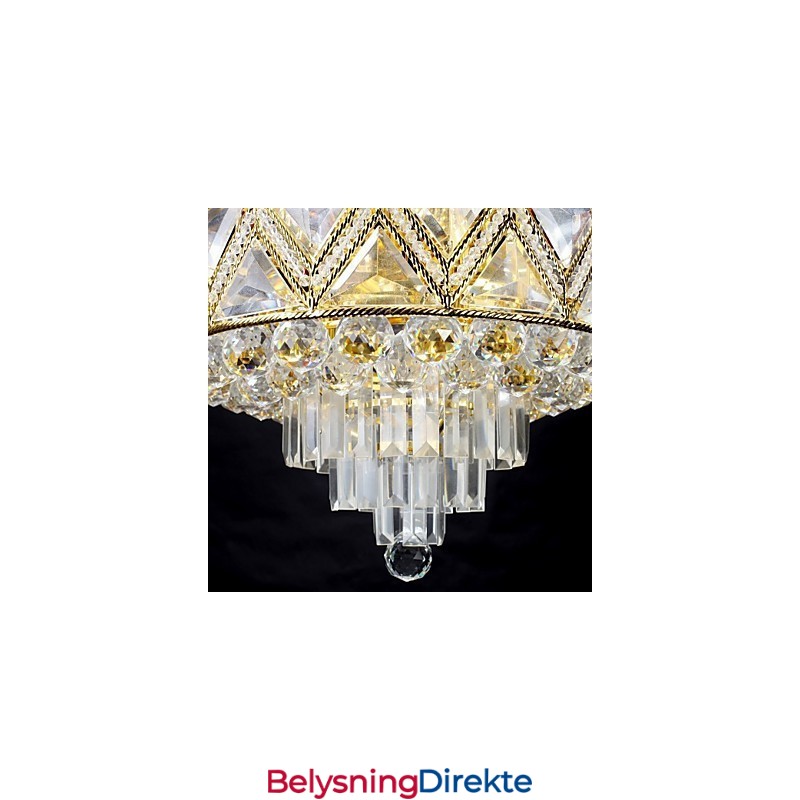 Tradisjonell Klassisk Krystallmaling Metalllysekrone