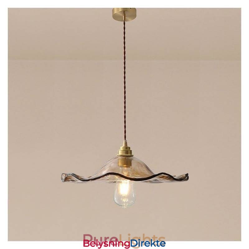 Lotusblad Glass Pendellampe Kreativ Dekorativ Lampe