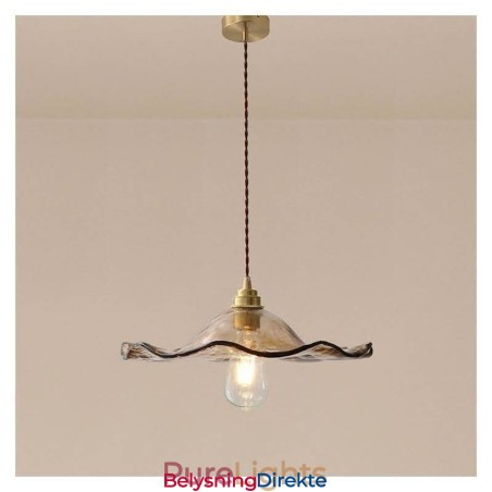 Lotusblad Glass Pendellampe Kreativ Dekorativ Lampe