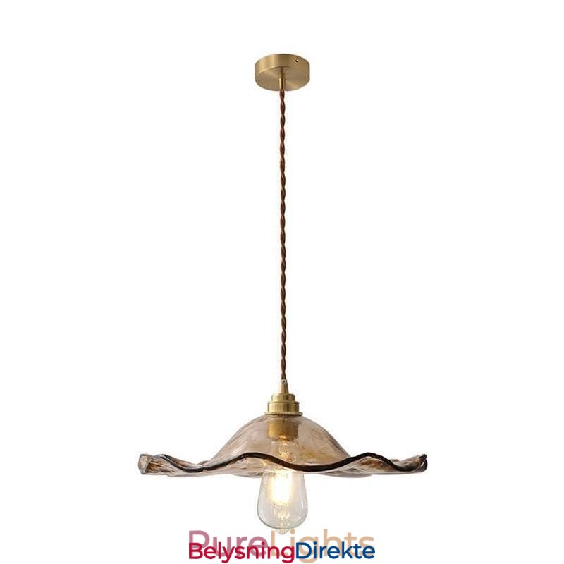 Lotusblad Glass Pendellampe Kreativ Dekorativ Lampe