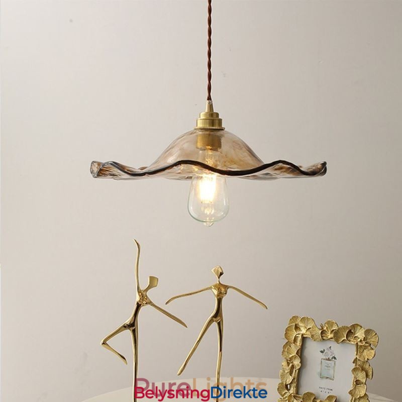 Lotusblad Glass Pendellampe Kreativ Dekorativ Lampe