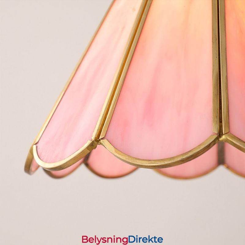 Japansk Stil Glass Pendellampe Retro Kronbladlampe