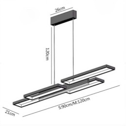 Moderne Anhengslampe Horisontal Taklampe