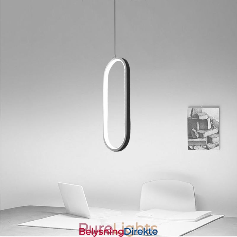 Oval Pendellampe I Akryl, Dekorativ Lampe