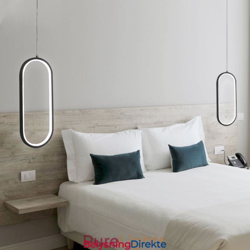 Oval Pendellampe I Akryl, Dekorativ Lampe