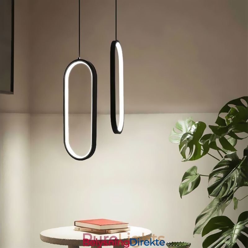 Oval Pendellampe I Akryl, Dekorativ Lampe
