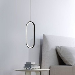 Oval Pendellampe I Akryl, Dekorativ Lampe