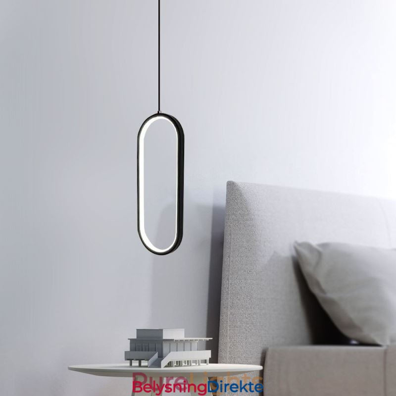 Oval Pendellampe I Akryl, Dekorativ Lampe