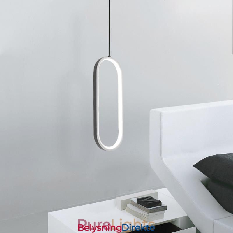 Oval Pendellampe I Akryl, Dekorativ Lampe