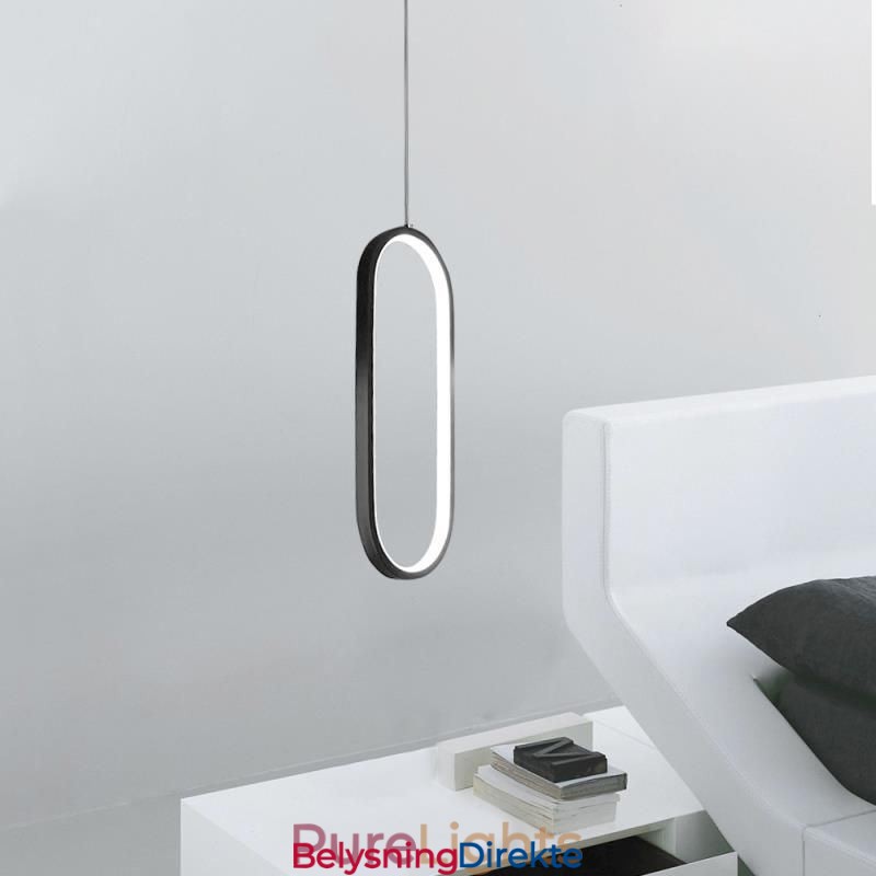 Oval Pendellampe I Akryl, Dekorativ Lampe