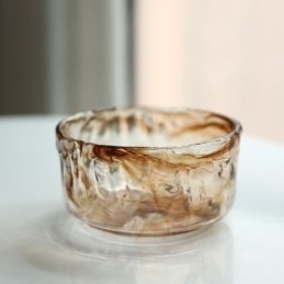 Unik Mini-Glass Pendellampe I Japansk Stil, Ravfarget Dekorativ Belysning