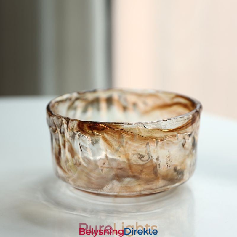 Unik Mini-Glass Pendellampe I Japansk Stil, Ravfarget Dekorativ Belysning