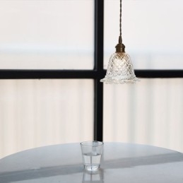 Moderne Blomsterglass Pendellampe Med 1 Lyspære Dekorativ Lampe