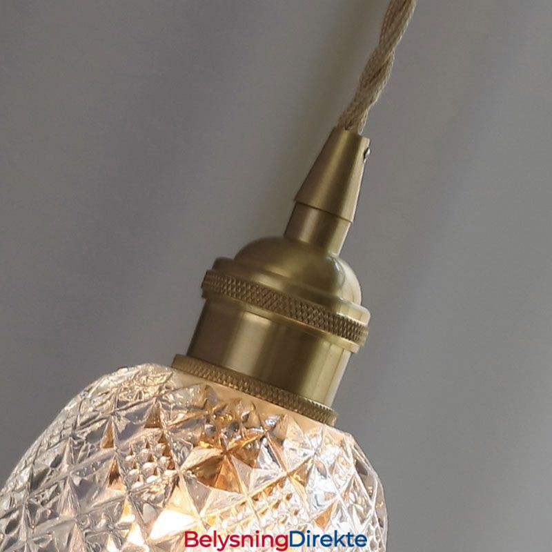 Moderne Blomsterglass Pendellampe Med 1 Lyspære Dekorativ Lampe