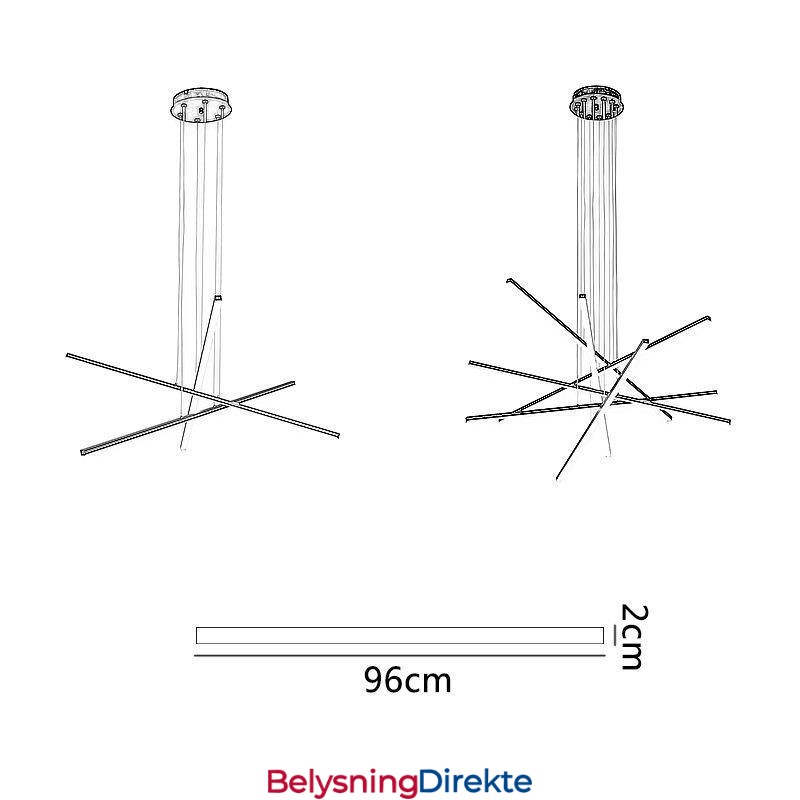 Lineær Opphengslampe Dekorativ Lampe