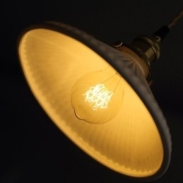 Retro Plissert Pendellampe I Japansk Stil I Keramikk