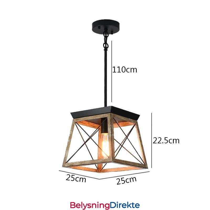 Pendellampe I Vintage-Stil Med Én Lyskilde
