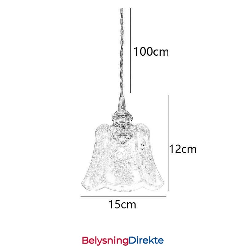 Blomsterpendellampe Minimalistisk Dekorativ Glasslampe