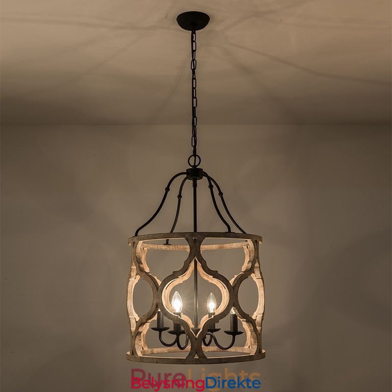 Vintage-Stil Lanterne Med 4 Lys