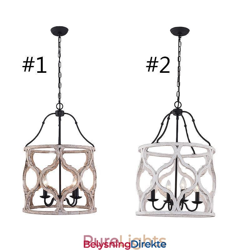 Vintage-Stil Lanterne Med 4 Lys