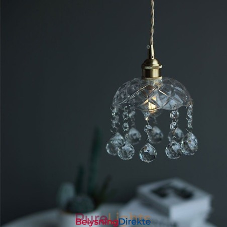 Moderne Mini Glass Pendellampe Med 1 Lyspære