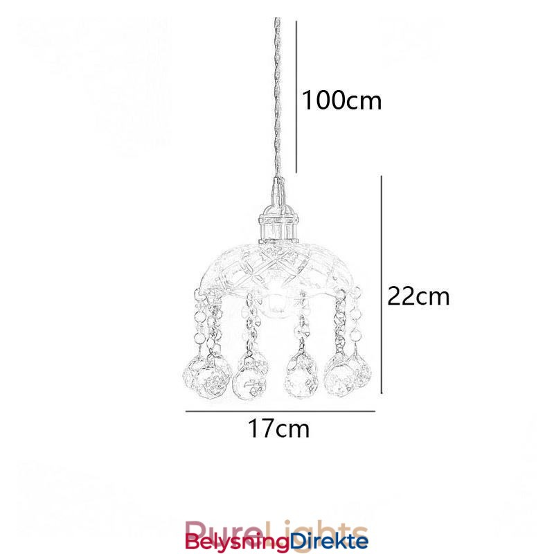 Moderne Mini Glass Pendellampe Med 1 Lyspære