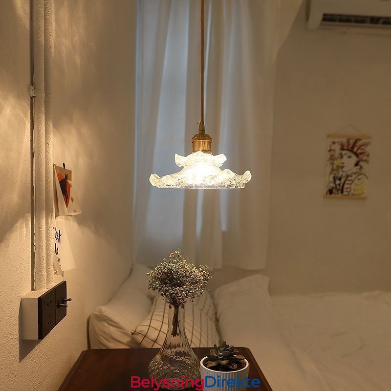 Japansk Stil Glass Pendellampe Lotus Glass Pendellampe