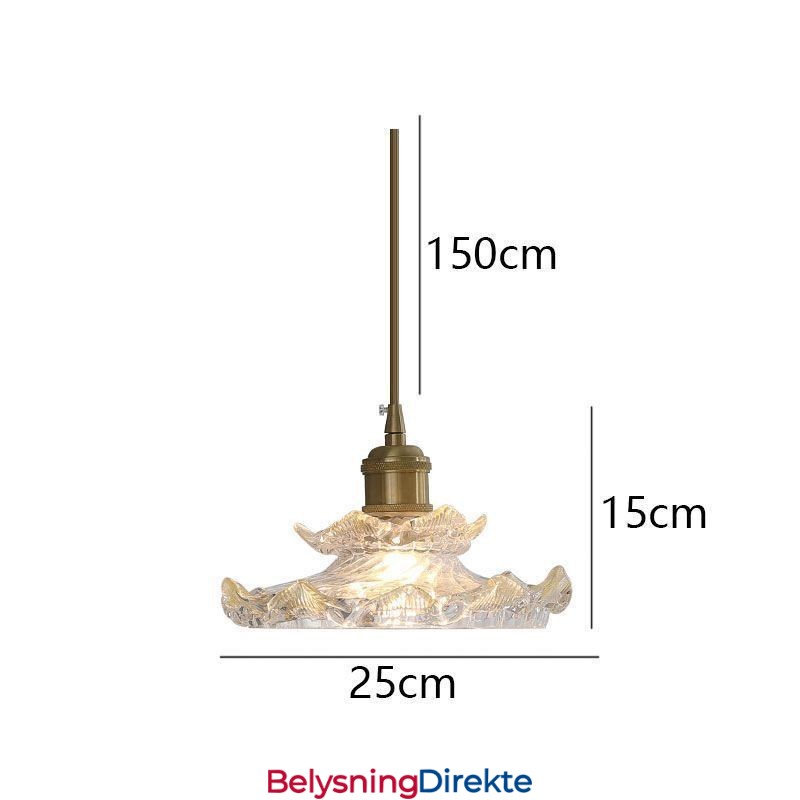 Japansk Stil Glass Pendellampe Lotus Glass Pendellampe