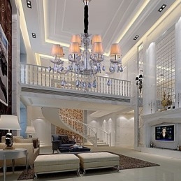 Tradisjonell Klassisk Krystallgalvanisert Glasslysekrone