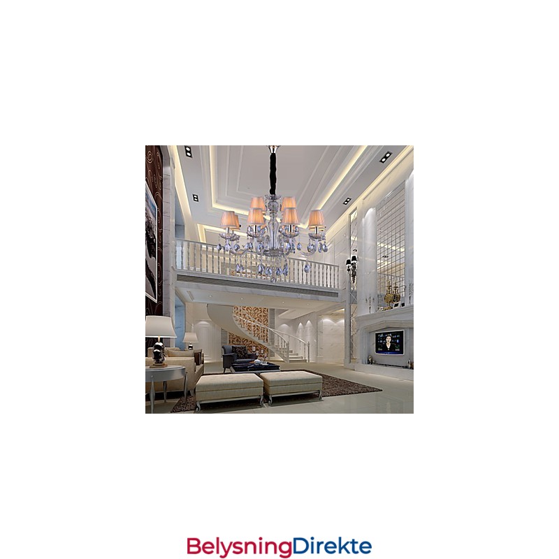 Tradisjonell Klassisk Krystallgalvanisert Glasslysekrone