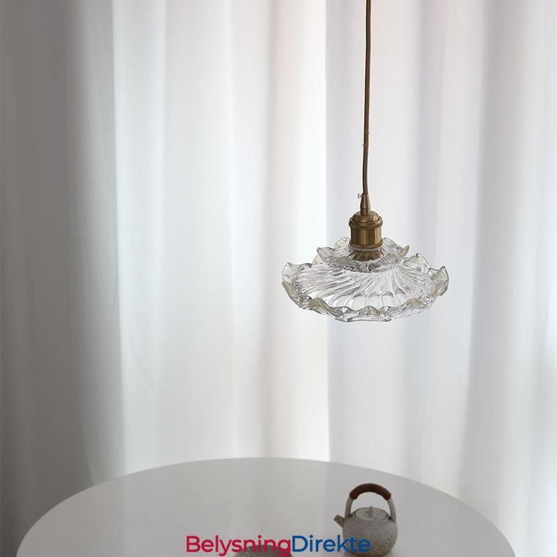 Japansk Stil Glass Pendellampe Lotus Glass Pendellampe