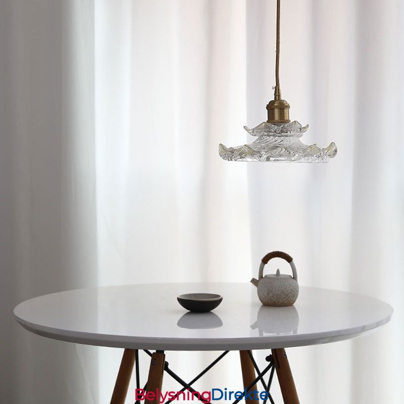 Japansk Stil Glass Pendellampe Lotus Glass Pendellampe