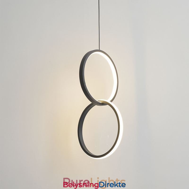 Mimimalist Dobbel Ringformet Pendellampe