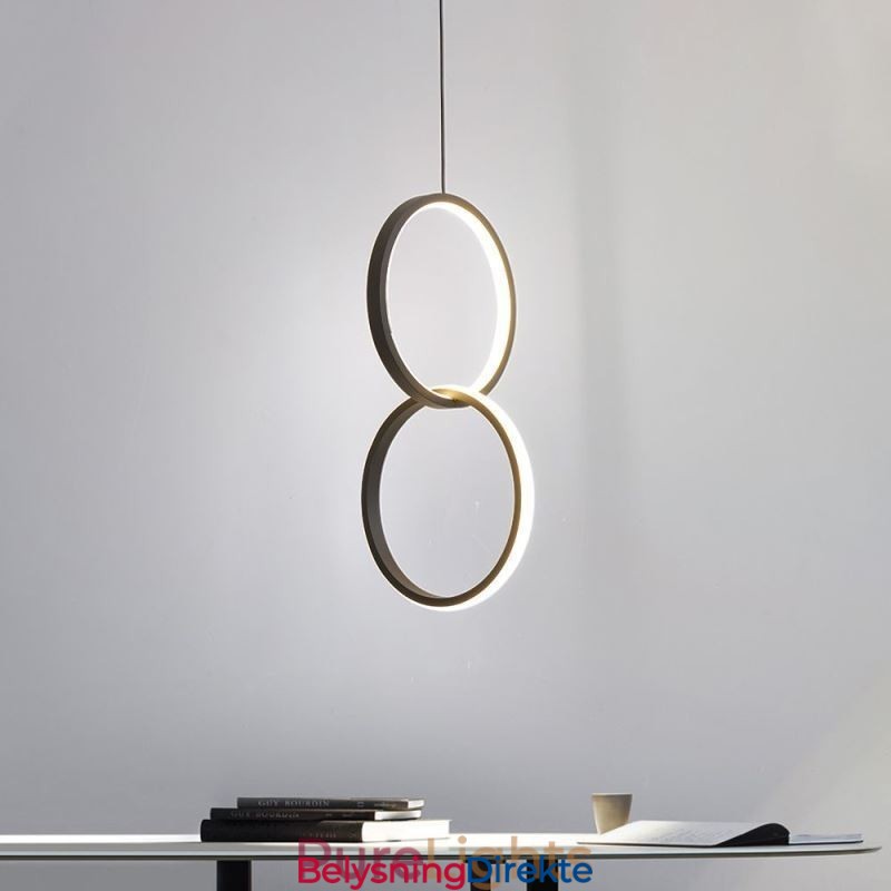 Mimimalist Dobbel Ringformet Pendellampe