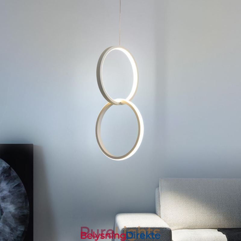 Mimimalist Dobbel Ringformet Pendellampe