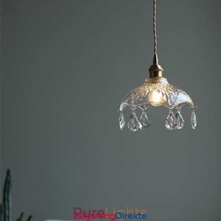 Moderne Minimalistisk Glass Pendellampe Med Én Lyskilde