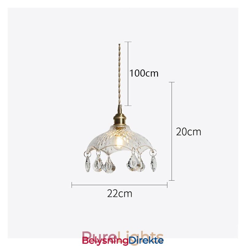 Moderne Minimalistisk Glass Pendellampe Med Én Lyskilde