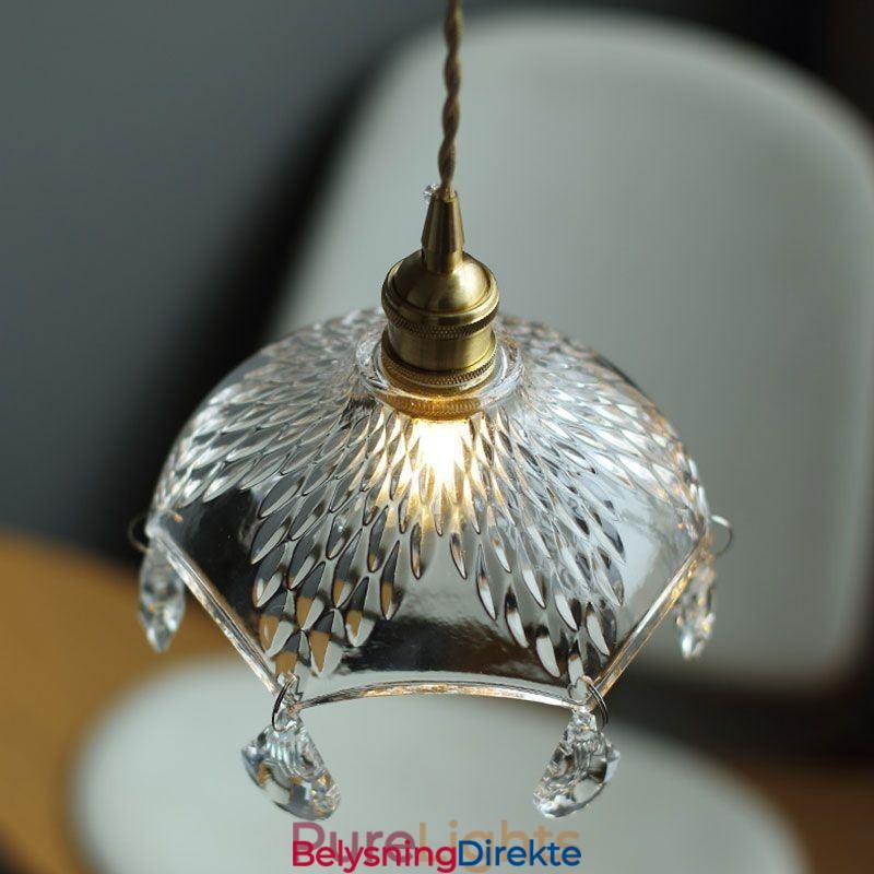 Moderne Minimalistisk Glass Pendellampe Med Én Lyskilde