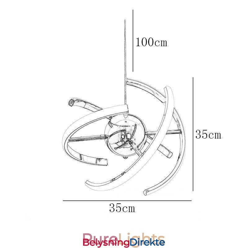 Svingbar Globeformet Anhengslampe Dekorativ Taklampe