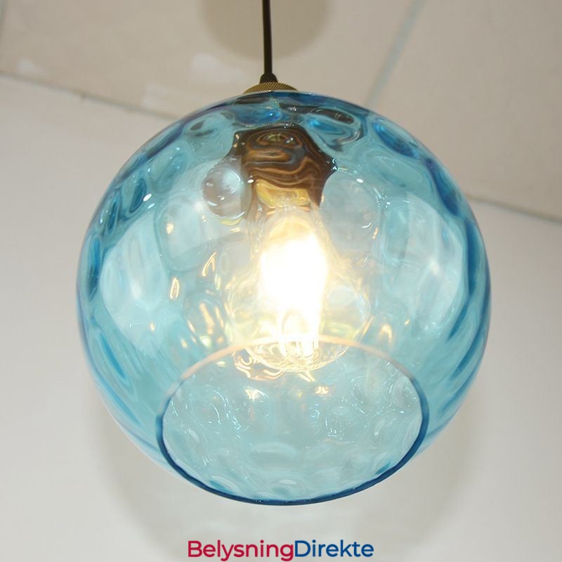Moderne Glassanhengslampe Rund Glassanhengslampe Med Vannmønster