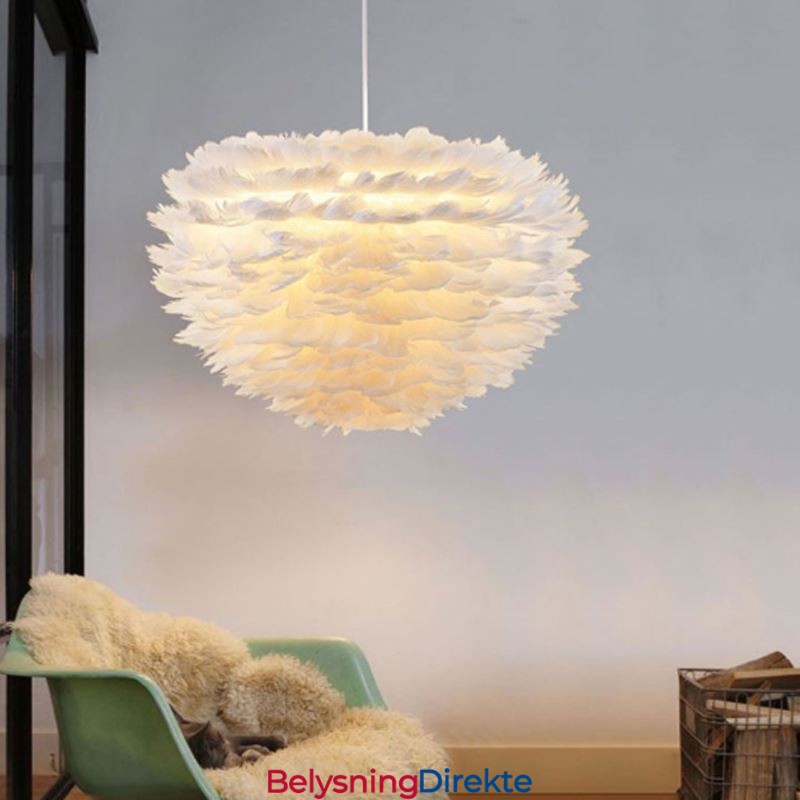 Pen Dekorativ Pendellampe Med Fjær