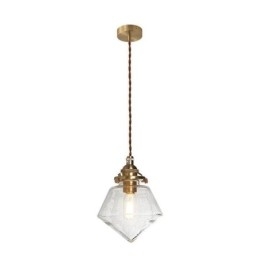1 Lys Diamantglass Pendellampe Bobleglasslampe